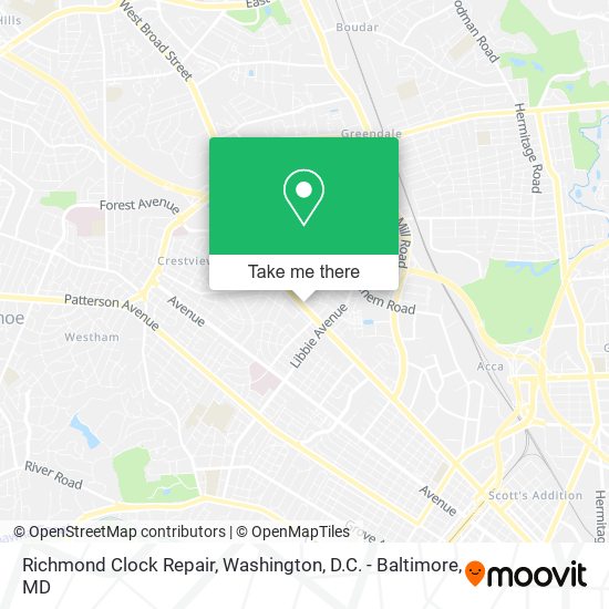 Richmond Clock Repair map