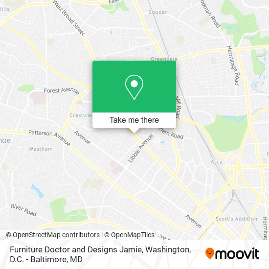 Mapa de Furniture Doctor and Designs Jamie