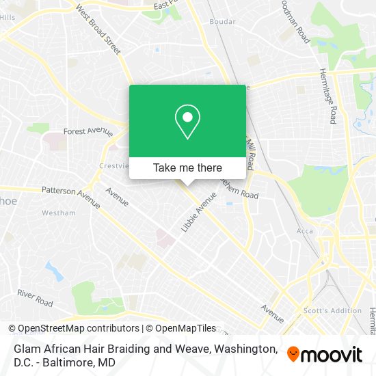 Glam African Hair Braiding and Weave map