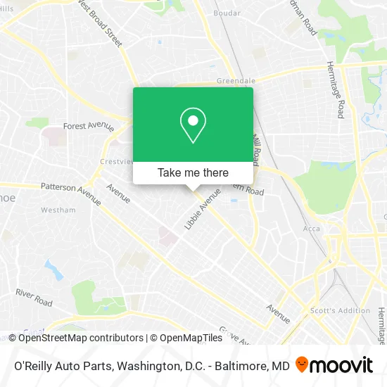 Mapa de O'Reilly Auto Parts