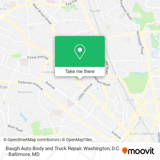 Mapa de Baugh Auto Body and Truck Repair