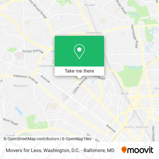 Mapa de Movers for Less