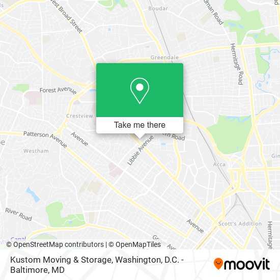 Kustom Moving & Storage map