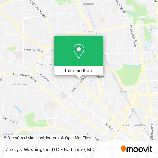Mapa de Zaxby's