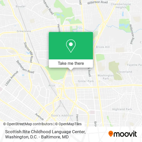 Scottish Rite Childhood Language Center map