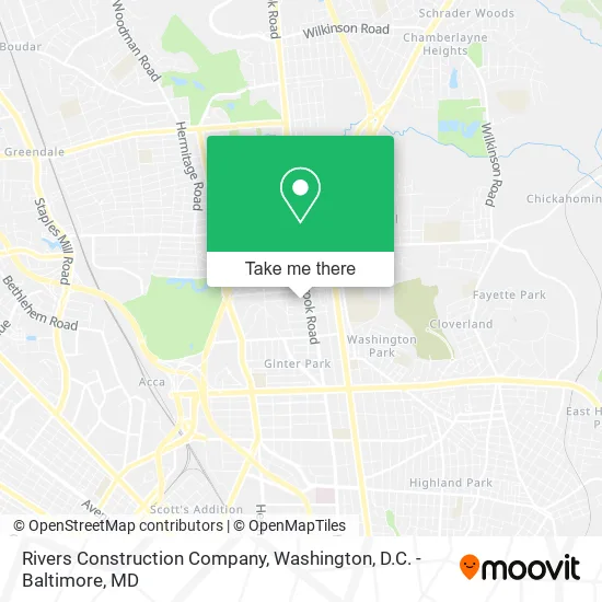 Mapa de Rivers Construction Company