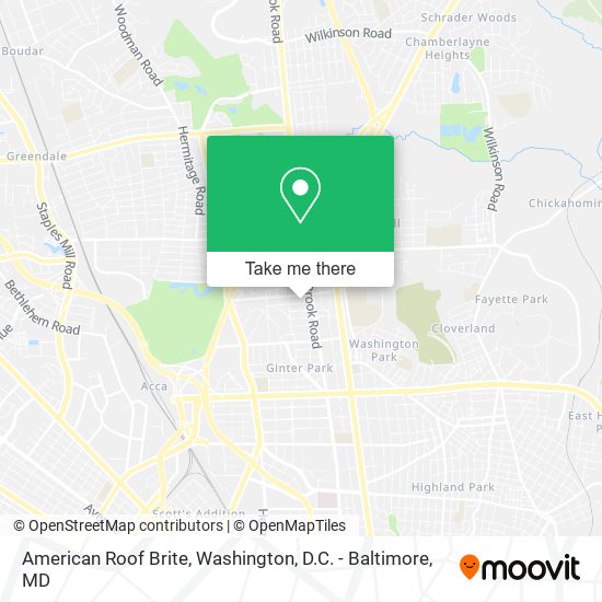 American Roof Brite map