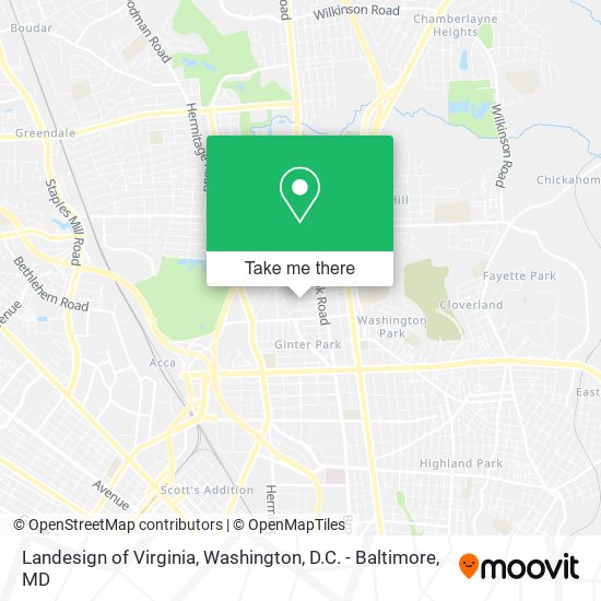 Mapa de Landesign of Virginia