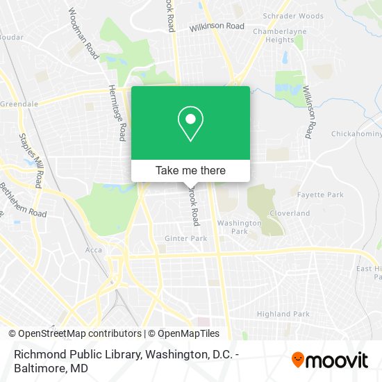 Mapa de Richmond Public Library