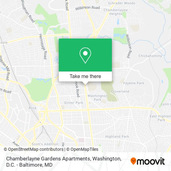 Chamberlayne Gardens Apartments map