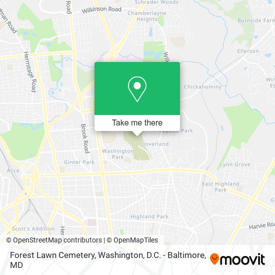 Forest Lawn Cemetery map