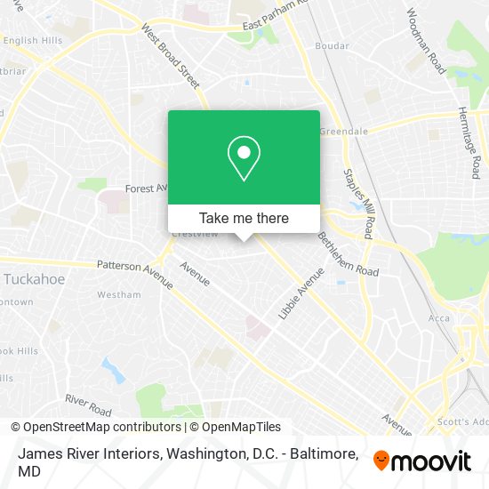 James River Interiors map