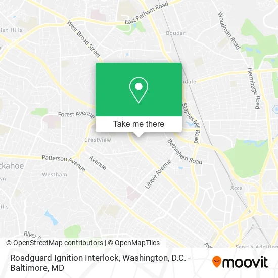 Mapa de Roadguard Ignition Interlock