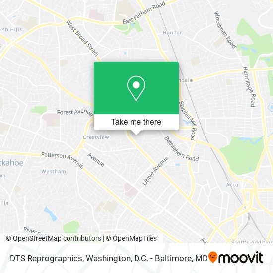 DTS Reprographics map