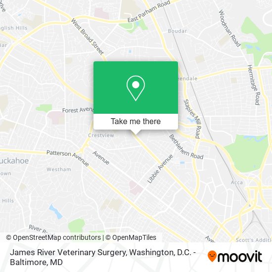 James River Veterinary Surgery map