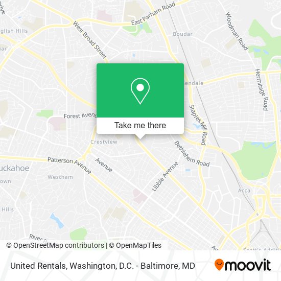 United Rentals map