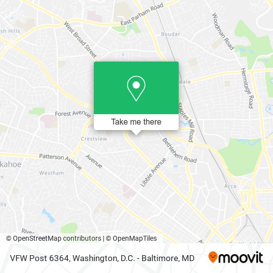 VFW Post 6364 map