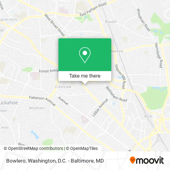 Bowlero map