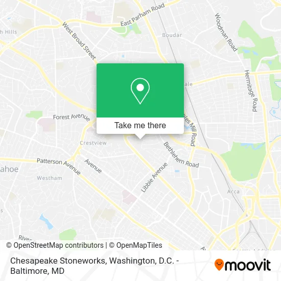 Chesapeake Stoneworks map