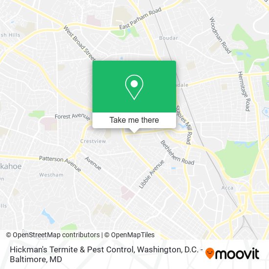 Hickman's Termite & Pest Control map