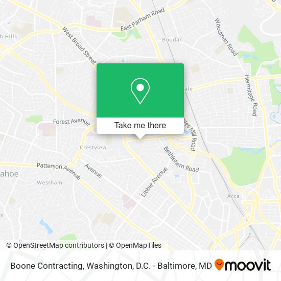 Boone Contracting map