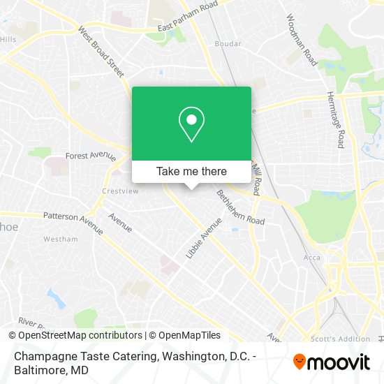 Champagne Taste Catering map