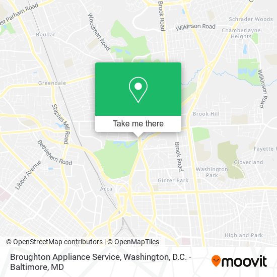 Mapa de Broughton Appliance Service