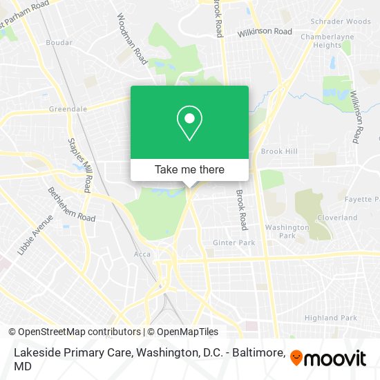 Lakeside Primary Care map