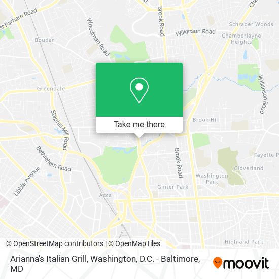 Arianna's Italian Grill map
