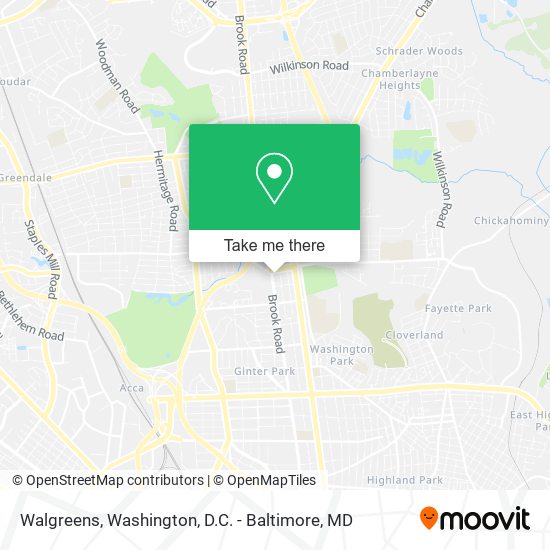Mapa de Walgreens
