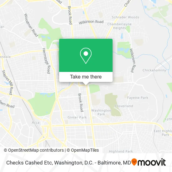 Checks Cashed Etc map