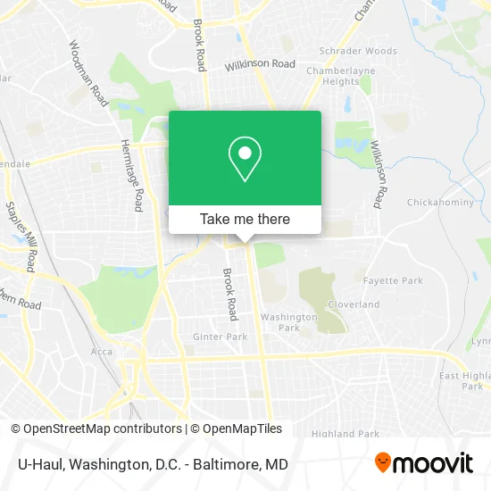 U-Haul map