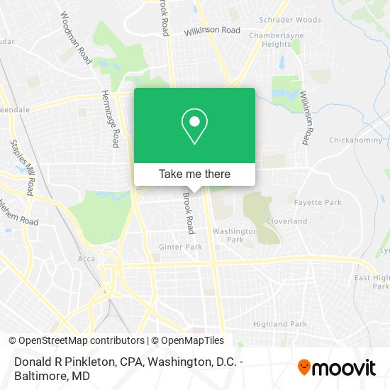Donald R Pinkleton, CPA map
