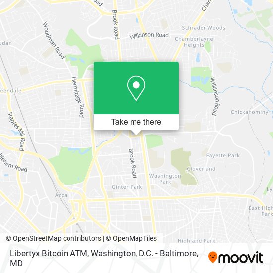 Mapa de Libertyx Bitcoin ATM