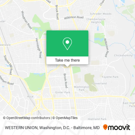 WESTERN UNION map