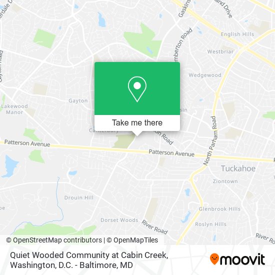 Quiet Wooded Community at Cabin Creek map