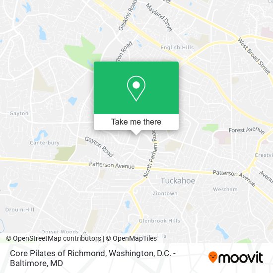 Core Pilates of Richmond map