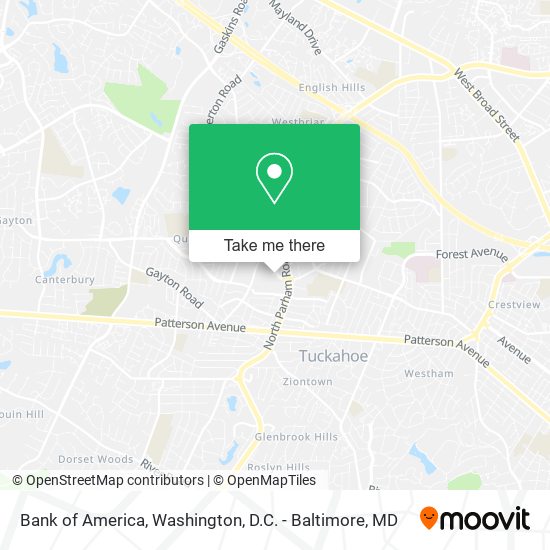 Bank of America map