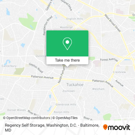 Regency Self Storage map