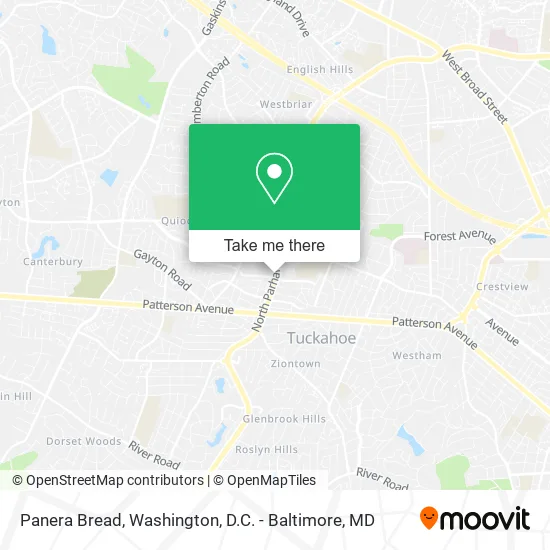Panera Bread map