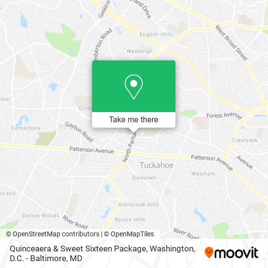 Quinceaera & Sweet Sixteen Package map