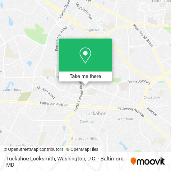 Tuckahoe Locksmith map