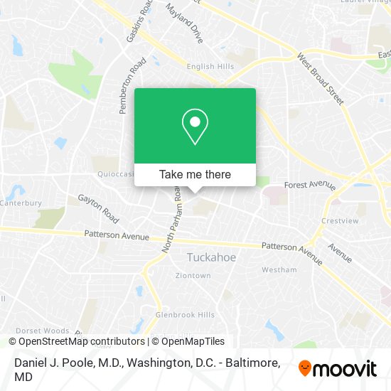 Daniel J. Poole, M.D. map