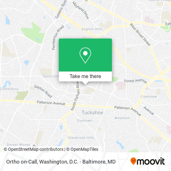 Ortho on-Call map
