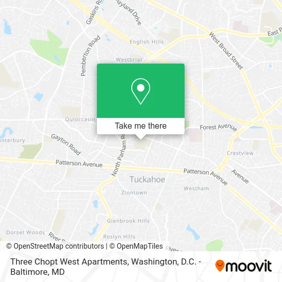 Three Chopt West Apartments map