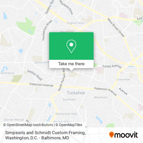 Simpson's and Schmidt Custom Framing map