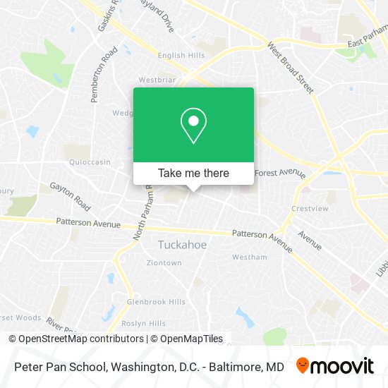 Peter Pan School map