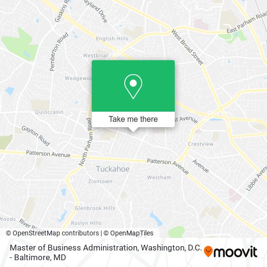 Master of Business Administration map