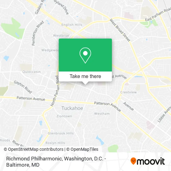 Richmond Philharmonic map