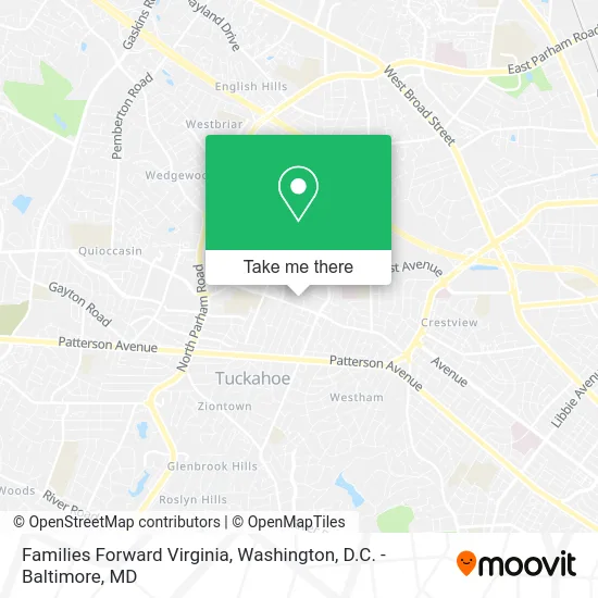 Families Forward Virginia map